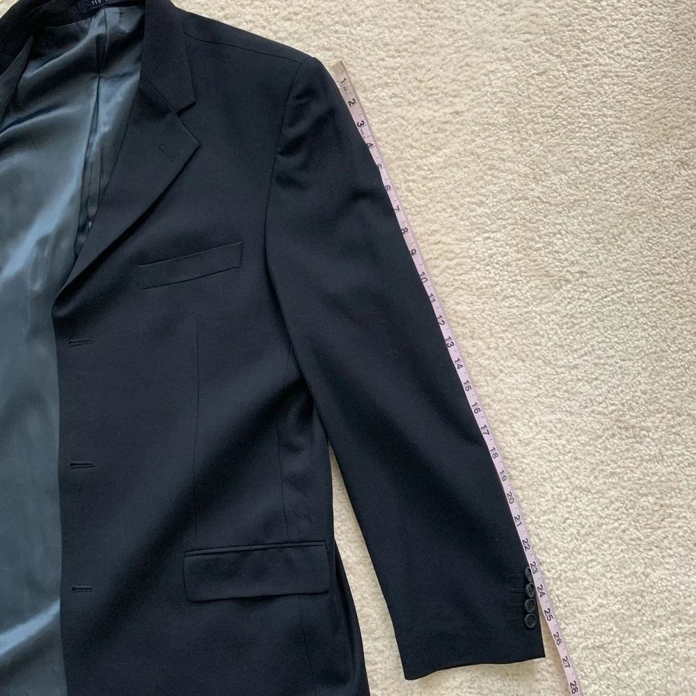 Ted Baker London Black Wool Blazer Suit Jacket 42L